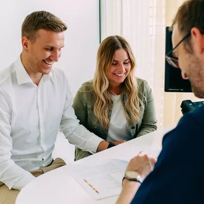 A couple getting a consultation with a TFP expert